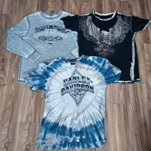Lot of 3 Harley Davidson T-Shirts XL
